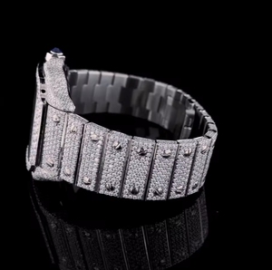 Montre Skelton Vision de haute qualité, entièrement sertie de pierres, pour hommes, automatique, mécanique, design de créateurs, style hip-hop, avec moissanite VVS couleur D - Product Image 2