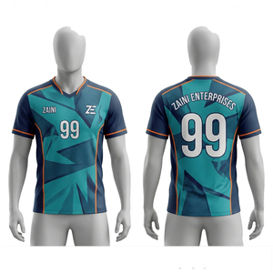 เสื้อเจอร์ซีย์อเมริกันฟุตบอลแบบยูนิเซ็กซ์ ผ้าโพลีเอสเตอร์เบิร์ดอายเมช พรีเมียม 160 GSM ระบายอากาศได้ดี สายรัดปรับได้ แขนสั้น สีเขียวอมฟ้า/กรมท่า - Product Image 1