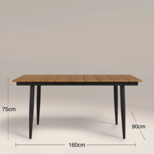 Juego de Mesa de Comedor Rectangular Moderno y Resistente con Seis Sillas Cómodas para el Hogar, Muebles para Restaurante, Uso en Exteriores - Product Image 5