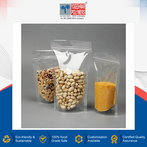 Made India Superior Quality PET + LDPE FILM Food Grade Center Seal Transparent Standup Zipper Pouch Grade Customizable Best - Product Image 3