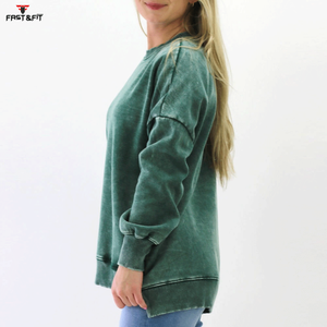 Sweat-shirt unisexe de haute qualité pour le fitness, 100% coton, séchage rapide, personnalisé, imprimé, badge sur le devant, pour femme, automne - Product Image 4