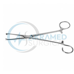 คีมจับ Clover Tonsil Pillar Grasping Forceps ทำจากสแตนเลส สำหรับศัลยกรรมตกแต่ง ใช้ซ้ำได้ ได้รับการรับรองมาตรฐาน CE แบบใช้มือ ขนาด 20 ซม. สำหรับการผ่าตัด - Product Image 1