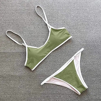 Ensemble de bikini pour femmes de haute qualité, fabriqué sur mesure, maillot de bain deux pièces, tissu extensible, séchage rapide, coupe confortable, ensemble de bikini pour femmes