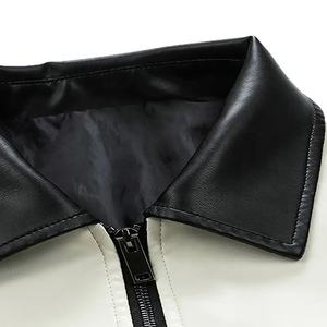 Chaqueta de Cuero de Invierno de Alta Calidad, Chaqueta de Cuero Lavada a Prueba de Viento con Cremallera, Estilo Urbano para Hombre, Unisex - Product Image 3