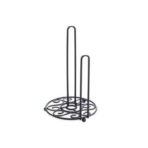Best Arrival Classic <b>Black</b> Powder Coated <b>Paper</b> Towel Holder with Sturdy Round Base Countertop Napkin Stand - Product Image 1