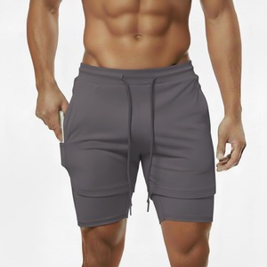 Men's 2-in-1 Workout Gym <b>Shorts</b> with Phone Pocket | Quick-Dry <b>Compression</b> Liner Running <b>Shorts</b> | Fitness Training Sportswear - Product Image 1