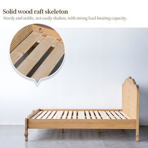 Прямая Продажа с фабрики классическая кровать из массива дерева на платформе Экологически чистая мебель для спальни для домашнего использования - Product Image 6