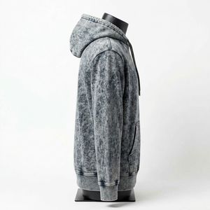 Sweat-shirt à capuche rétro pour homme de qualité supérieure, en polaire chaude, décontracté, style streetwear, pour les acheteurs internationaux - Product Image 2