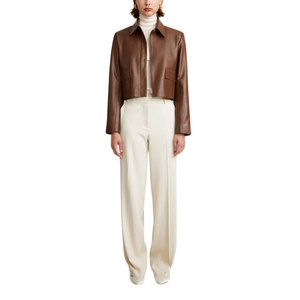 Vestes en cuir courtes pour femmes, style streetwear tendance, vêtements d'extérieur, nouvelle collection automne - Product Image 6