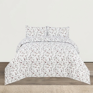 English Tea Bedsheet and 2 <b>pillow</b> in Set Modern Floral Printed Cotton Flat Sheet 150 Tc - Product Image 3