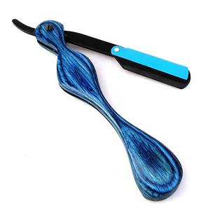 Instruments de beauté professionnels rasoir en acier manche en bois rasage droit couteau de rasage pliant - Product Image 2