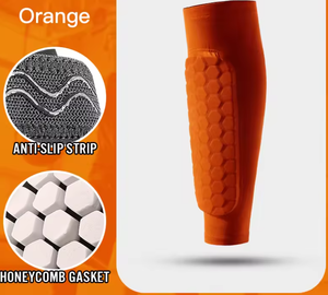 Manchon de compression unisexe en mélange de spandex flexible, antidérapant, avec coussinet hexagonal, respirant, à enfiler, pour le soutien des jambes et le soulagement des gonflements et entorses - Product Image 6