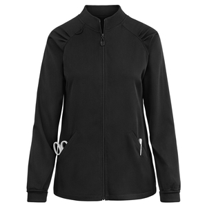 Blouse d'infirmière personnalisable OEM, veste médicale à fermeture éclair intégrale et manches longues, prix de gros, réduction sur les achats en gros, blouses élégantes - Product Image 4