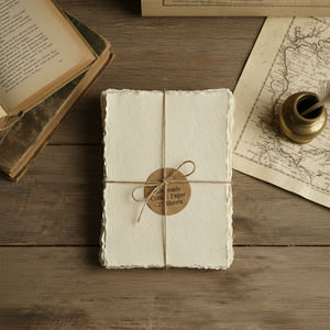 Papel Vintage A1 Hecho a Mano con Borde Decorado, 150 GSM, Hojas en Blanco de Algodón Reciclado para Acuarela, OEM, 23x33 Pulgadas, Venta al Por Mayor - Product Image 2