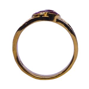 Wedding Wear 925 Sterling Silver Gold Plated Jewelry <b>Garnet</b> Ruby White Topaz Gemstone Women Wear Classic <b>Ring</b> - Product Image 2