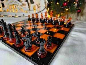 Luxury Belladec BI-WT1099 Artistic Resin <b>Chess</b> <b>Set</b> Handmade Board Game Decorative <b>Chess</b> Board for Gift - Product Image 4