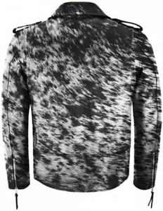 เสื้อแจ็คเก็ตมอเตอร์ไซค์ผู้ชาย ย้อมสีไล่เฉดแบบ Dip Dye ปกคอพับ ซิปปิด ทรงเข้ารูป สไตล์ไบค์เกอร์ สำหรับใส่ในฤดูใบไม้ร่วง - Product Image 5