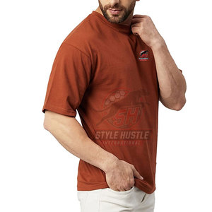 Diseña tu propio logotipo impreso en camisetas extragrandes para hombre, 100% algodón, corte holgado, ropa informal, último diseño, camiseta extragrande para hombre - Product Image 4