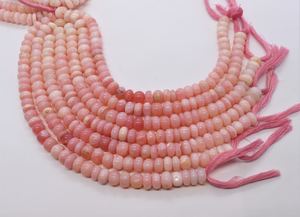 Perles rondes lisses en opale rose naturelle ombrée AAA, 8-9 mm, perles en opale rose de 8 pouces, perles rondes ombrées en opale rose pour bijoux - Product Image 2
