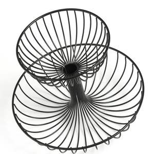 Étagère de cuisine creuse personnalisée pour fruits et légumes, panier de rangement domestique noir irrégulier, panier à fruits décoratif en matériau solide - Product Image 3