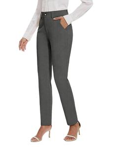 Pantalons de costume pour femmes, coupe droite, extensible, avec poches, pour le travail, décontractés, nouvelle arrivée, fabriqués au Bangladesh - Product Image 1