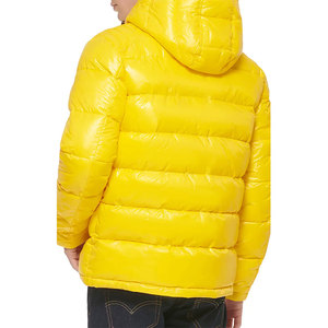 ODM Men's Fashion Winter Hooded Puffer <b>Jacket</b> Windproof With Zipper Closure <b>Duck</b> <b>Down</b> Filled Casual Winter Shiny Padded <b>Jacket</b> - Product Image 4