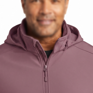 Veste de randonnée imperméable coupe-vent en toile pour homme avec logo personnalisé sur le devant - Product Image 4