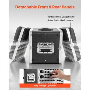 Caja de Rack para Servidor 6U de Profundidad Reducida (14 Pulgadas), Construcción en ABS con Cierres Giratorios Empotrados y Panel Frontal/Trasero Desmontable - Product Image 3
