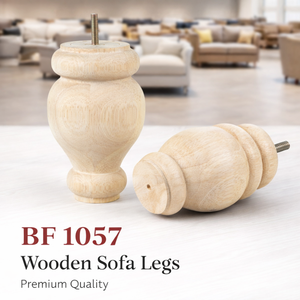 Pied de meuble de remplacement robuste en bois massif tourné, design traditionnel, pour canapé, table, armoire, installation facile, fournisseur - Product Image 2
