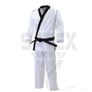 ชุดยูนิฟอร์มคาราเต้แบบใหม่ล่าสุด สีพื้น ระบายอากาศ แห้งเร็ว ผลิตจากผ้าโพลีเอสเตอร์ผสมคอตตอน รับสกรีนโลโก้ - Product Image 1