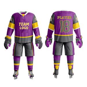 Vêtements de Hockey sur glace personnalisés 100% Polyester, vêtements d'équipe sportive bon marché, Services OEM et ODM, uniformes de Hockey sur glace, nouvelle collection - Product Image 5