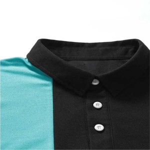 Polo de Manga Corta Verde para Hombre con Bolsillo, Color Sólido, Corte Regular Informal, Tejido Oxford de Algodón Transpirable - Product Image 6