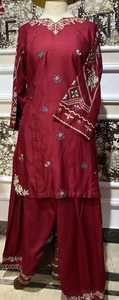 Kameez de diseñador de alta calidad para mujer, con shalwar farshi, tela viscosa, estilo pakistaní. - Product Image 4