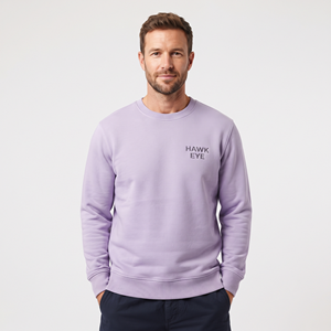 Pull à col rond en molleton de coton uni personnalisé avec logo pour homme, automne-hiver, sweat-shirt pour homme, haut de survêtement - Product Image 4