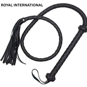 Látigo de Cuero Genuino Hecho a Mano, Látigo Ecuestre Profesional, Látigo de Entrenamiento Trenzado Resistente para Montar a Caballo al Aire Libre - Product Image 1