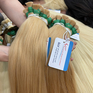 Produit phare : Extensions de cheveux naturels lisses, couleur décolorée, en vrac, cheveux humains, sans nœuds, sans escrocs, prix d'usine, grand stock - Product Image 3