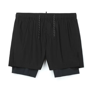 Shorts de course en gros pour hommes et garçons, décontractés, amples, double couche, élastiques, pour le jogging et la gym, avec poches, vente directe usine - Product Image 5