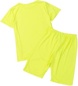 Conjunto Deportivo de 2 Piezas para Mujer, Casual, 100% Algodón, Otoño, Camiseta de Manga Corta con Logotipo Frontal y Pantalones Cortos Ajustados, para Yoga y Ejercicio - Product Image 3