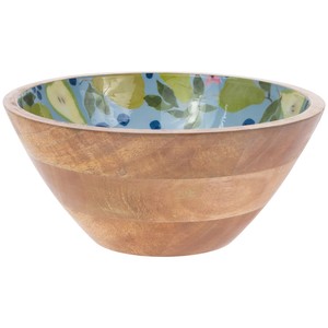 Cesta para Pan de Madera de Mango Hecha a Mano con Motivo Floral, Venta al Por Mayor - Product Image 3