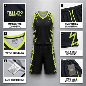 Conjunto de Uniforme de Baloncesto Personalizado, Camiseta sin Mangas, Pantalones Cortos, Sublimación, Kit Deportivo con Logotipo, Nombre y Número para Clubes, Escuelas y Marcas - Product Image 5