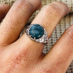 <b>Mens</b> Tribal Turquoise Brass <b>Ring</b> <b>Silver</b> Plated Gothic Claw <b>Ring</b> Punk Biker Statement Wholesale <b>Ring</b> - Product Image 5
