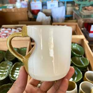 แก้วกาแฟเซรามิกทำมือสไตล์อินโดนีเซีย แก้วเคลือบแบบเรียบง่าย แก้วชาสมัยใหม่ สำหรับใช้ในบ้าน สำนักงาน หรือเป็นของขวัญ - Product Image 2