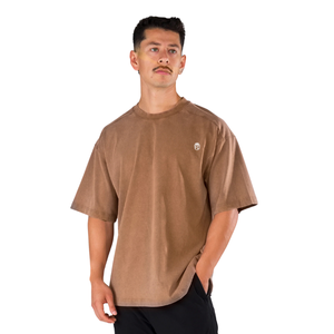Chemise à manches courtes marron pour homme Union Mineral, coton de qualité supérieure, confortable, décontractée, tendance, vente en gros - Product Image 3