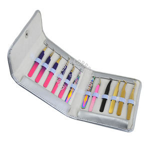 แหนบต่อขนตาแบบตรงปลายผมไฟเบอร์แบบปรับแต่งได้กล่อง90องศา - Product Image 3