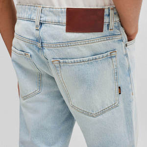 Jean déchiré et délavé pour homme, coupe slim, avec fente zippée, style streetwear - Product Image 3