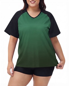 เสื้อแรชการ์ดสำหรับว่ายน้ำ ระบายอากาศได้ดี แห้งเร็ว ป้องกันแสงแดด UPF 50 แขนยาว สำหรับผู้หญิง ไซส์พลัส ปรับแต่งได้ - Product Image 2
