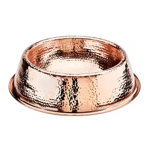 Bol pour chien et chat en cuivre massif de qualité supérieure, fait main, écologique, durable, rond, en métal, 50 pièces MOQ - Product Image 3