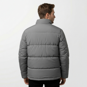 Veste d'hiver matelassée à capuche personnalisée, légère, avec impression par sublimation, fabricant de marques privées - Product Image 3