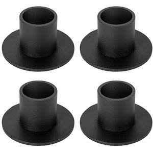 Bougeoir décoratif de table en métal personnalisé Bougeoirs coniques à quatre têtes uniques avec tuyau fini enduit de poudre noire - Product Image 5