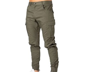 Pantalons cargo légers pour hommes avec logo personnalisé, style streetwear, vente en gros, faible MOQ, fabrication en usine - Product Image 3